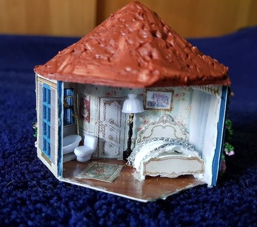 Mary G. red roof miniature model.
